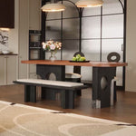 Load image into Gallery viewer, Modern Oval Dining Table with Unique Black and Clear Acrylic Legs
