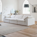 Load image into Gallery viewer, 78.39&#39;&#39;/110.76&#39;&#39;White Feather Filled Sofa Extra Deep Seat Pillow Armrest Contemporary Lounge Design
