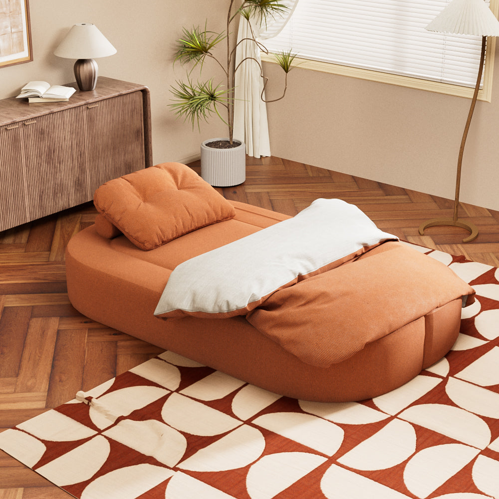 78.7" Compressed Loveseat Sofa Wrinkle-resistant Corduroy Lightweight Double Seat for Multi-scene Use