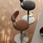 Load image into Gallery viewer, 1 Piece Modern Adjustable Bar Stool with Geometric Woven Velvet Upholstery and Stainless Steel Base
