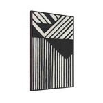 Load image into Gallery viewer, Handmade Textured Wall Art – Black &amp; White Geometric Relief Painting
