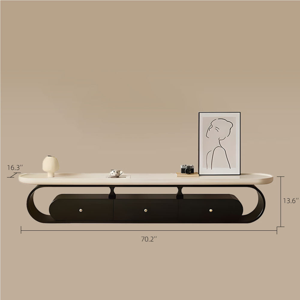 Elegant TV Stand Bold Two-Tone Contrast