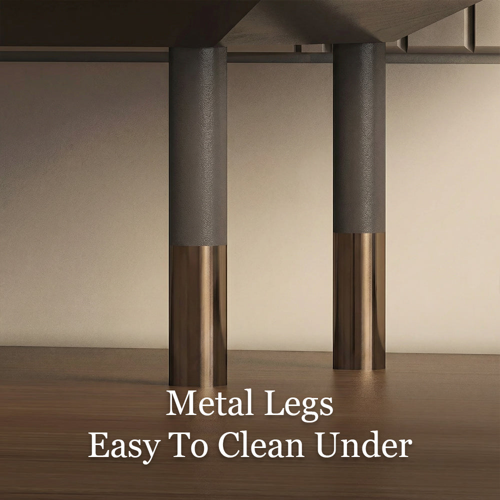 62.9'' Modern Walnut Sideboard Fluted Wood Storage Cabinet with Metal Frame and Doors