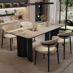 Load image into Gallery viewer, Minimalist Luxury Dining Table Natural Marble Grain Stone Tabletop
