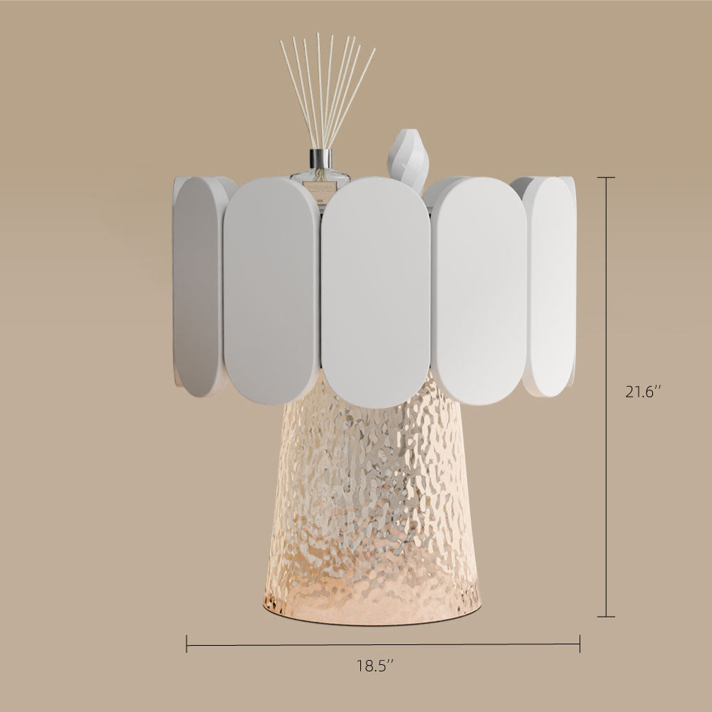 Art-Inspired Nightstand with Scratch-Resistant Leather & Motion Sensor Lighting