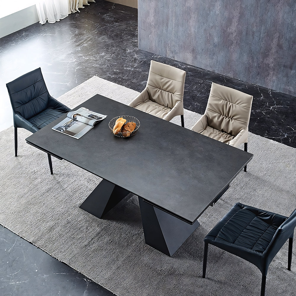 54.6"- 78" Modern Folding Dining Table Versatile and Stylish in Dark Gray