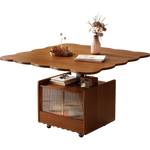 Load image into Gallery viewer, 44.8&quot; Foldable Lift Top Coffee Table with Wheels Drawer Sensor Light Walnut Finish
