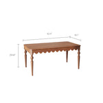 Load image into Gallery viewer, 54&#39;&#39;Vintage Carved Dining Table Solid Wood Build Elegant Silhouette Multi-Scene Use
