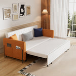 Load image into Gallery viewer, Side view of sofa bed showing streamlined modern profile and texture
