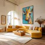 Load image into Gallery viewer, Handcrafted Painting Serene Stare A Giraffe&#39;s Silent Wisdom
