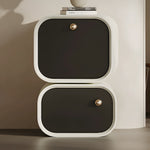 Load image into Gallery viewer, Elegant Two-Tier Nightstand with Rotating Drawer and Modern Minimalist Design
