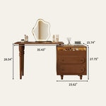 Load image into Gallery viewer, Vintage Solid Wood Shoe Cabinet with Extendable Tabletop Mid-Century Entryway Storage Console with Drawers
