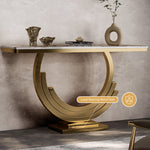 Load image into Gallery viewer, Elegant Luxury Console Table with Gold Accents
