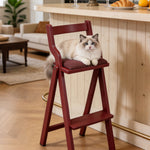Load image into Gallery viewer, Modern Minimalist Counter Stool Solid Wood Bar Chair with Upholstered Seat 1 Piece
