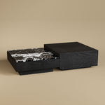 Load image into Gallery viewer, 55&#39;&#39; Modern Square Marble and Wood Coffee Table Elegant Design
