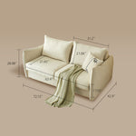 Load image into Gallery viewer, 72.1&quot; Convertible Sofa Bed with 3.9&quot; Thick Independent Spring Mattress Beige Space-Saving Design
