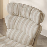 Load image into Gallery viewer, Modern High-Back Rocking Lounge Chair with Striped Upholstery

