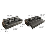 Load image into Gallery viewer, Modern Faux Leather Sofa Bed Convertible Sleeper with Pull Out Design Pet Friendly
