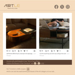 Load image into Gallery viewer, 50.7&quot; Modern Storage Coffee Table Tempered Glass Top Walnut Minimalist Design
