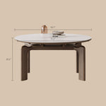 Load image into Gallery viewer, 50.7" Versatile Transformable Dining Table in White and Wood
