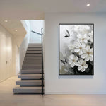 Load image into Gallery viewer, Dancing White Butterflies Among the Blossoms Handcrafted Painting Wall Decor
