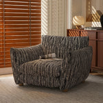 Load image into Gallery viewer, Modern Striped Upholstered Lounge Chair Minimalist Accent Armchair with Curved Arms and Deep Seat
