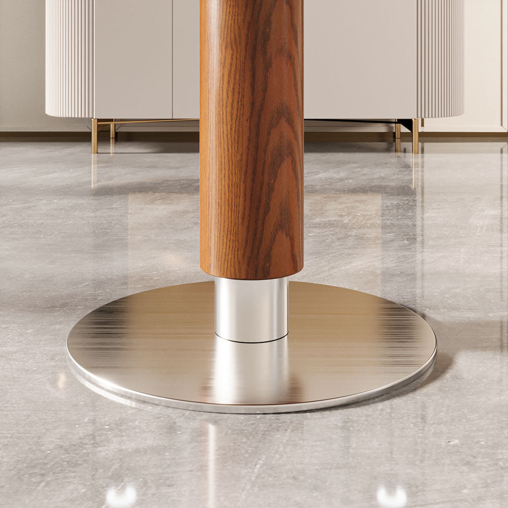 47.2'' Sintered Stone Dining Table Modern Luxury Heat Resistant Surface Metal Base Modern Minimalist Design