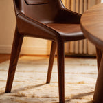 Load image into Gallery viewer, Modern Brown Leather-Look Dining Chair with Integrated Legs 1 Piece
