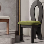 Load image into Gallery viewer, Modern Sculptural Dining Chair Set of 2 Solid Wood Frame Upholstered Seat Curved Loop Back Accent Chair
