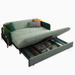 Load image into Gallery viewer, Sofa Bed Solid Wood Metal Frame Velvet Upholstery Storage Drawer Convertible
