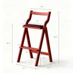 Load image into Gallery viewer, Modern Minimalist Counter Stool Solid Wood Bar Chair with Upholstered Seat 1 Piece
