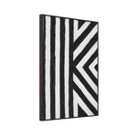 Load image into Gallery viewer, Handmade Textured Wall Art – Black &amp; White Geometric Abstract Painting
