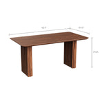 Load image into Gallery viewer, 62.4″/70.2″ Rectangular Wooden Dining Table Modern Minimalist Design Sculpted Legs
