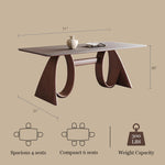 Load image into Gallery viewer, Contemporary Wooden Dining Table with Ceramic Top Modern Aesthetic
