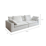 Load image into Gallery viewer, 78&#39;&#39;-110&#39;&#39;Modular White Feather Filled Sofa Extra Deep Seat Pillow Armrest Contemporary Lounge Design
