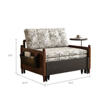 Load image into Gallery viewer, Convertible Sofa Bed with Storage Floral Print Fabric

