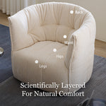 Load image into Gallery viewer, Modern Curved Lounge Chair Soft Upholstered Accent Chair Deep Seat Minimalist Armchair
