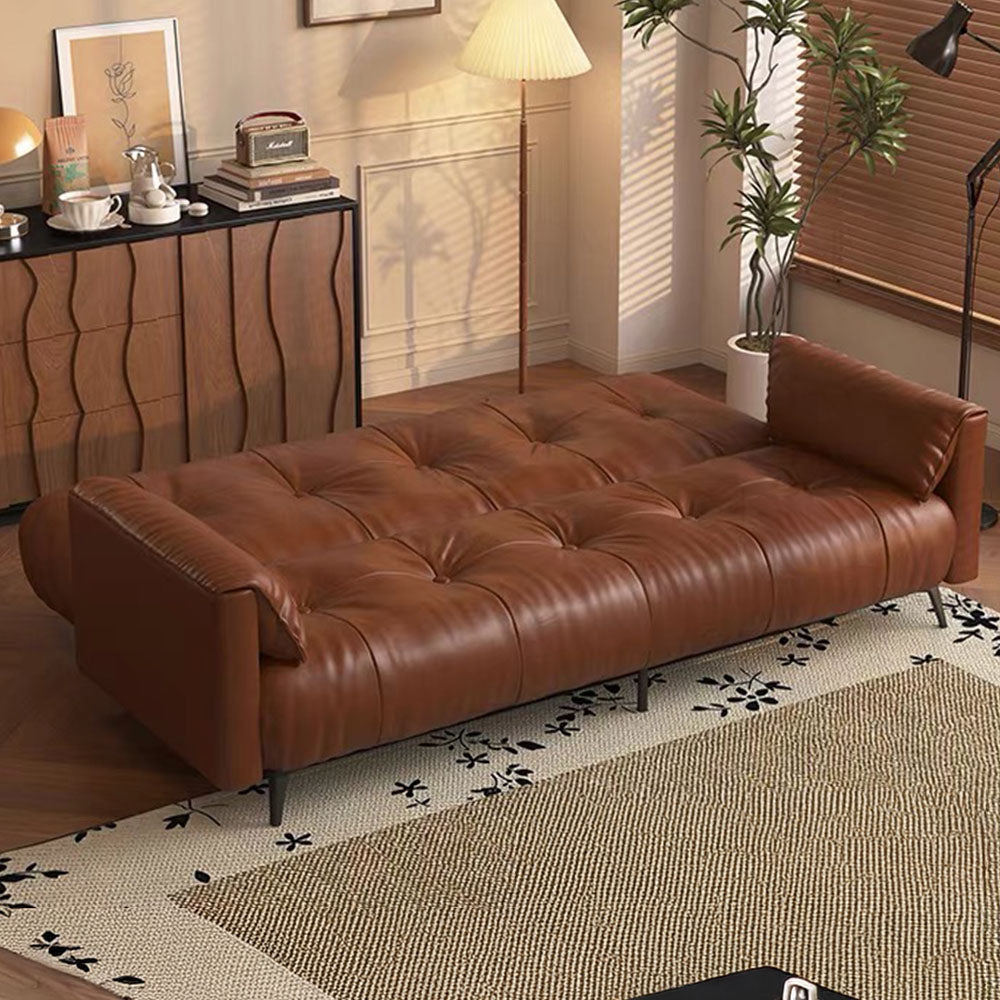 Modern Folding Sofa Bed with Tufted Upholstery and Convertible Sleeper Design