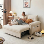 Load image into Gallery viewer, Modern Convertible Sofa Bed Tufted Fabric Sleeper Sofa Space Saving Pull Out Couch  Description
