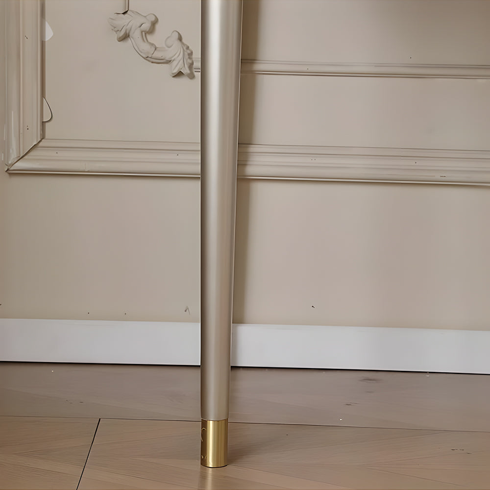 45.6'' Modern Luxury Vanity Desk Shell Inlay Finish Makeup Table with Mirror and Drawers