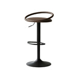 Load image into Gallery viewer, Modern Swivel Adjustable Bar Stool Set of 2 Brown Upholstered Seats Stainless Steel Base
