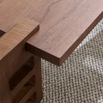 Load image into Gallery viewer, 39.78&quot; Mid-Century Coffee Table Natural Red Oak Retro Wood Finish Fluted Design
