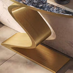 Load image into Gallery viewer, Elegant Console Table with Gold Base Design
