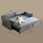 Load image into Gallery viewer, 70.8'' Pull-Out Sofa Bed with Casters Modern Convertible Couch for Small Spaces
