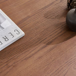 Load image into Gallery viewer, 39.78&quot; Mid-Century Coffee Table Natural Red Oak Retro Wood Finish Fluted Design
