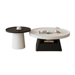 Load image into Gallery viewer, Round Coffee Table Set Modern Minimalist Design Dual-Tone Finish for Living Room Stylish Functional Centerpiece
