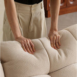 Load image into Gallery viewer, Modern Upholstered Sofa Movable Backrest Fabric Couch Minimalist Living Room Sofa
