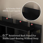 Load image into Gallery viewer, Luxury 3-Door Black Wardrobe with Ribbed Glass Panel Multi-Section Storage with Drawers and Hanging Space
