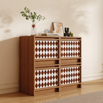 Load image into Gallery viewer, Modular Storage Unit Flip-Up Door Retro Diamond Design
