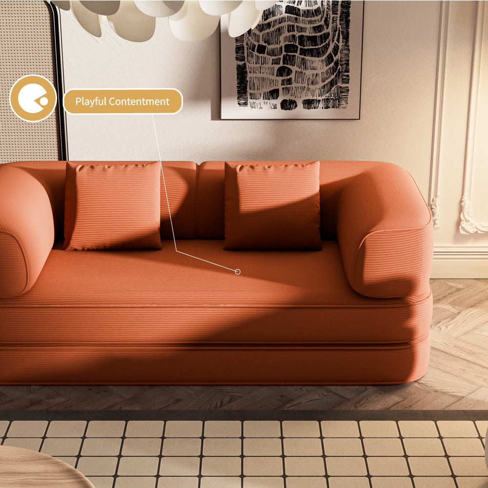 Compressed Sofa Bed Space-Saving Metal Frame Design Stylish